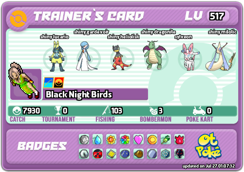 Black Night Birds Card otPokemon.com