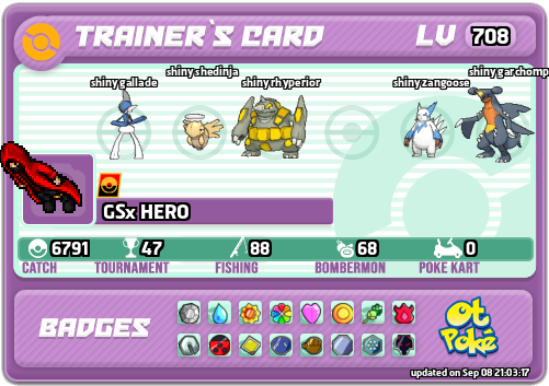 GSx HERO Card otPokemon.com