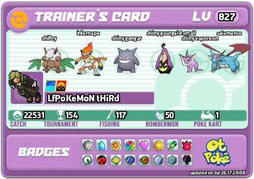 LfPoKeMoN tHiRd Card otPokemon.com