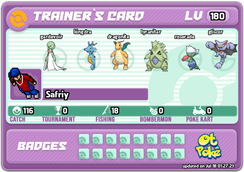 Safriy Card otPokemon.com