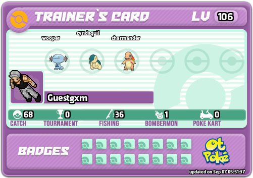 Guestgxm Card otPokemon.com