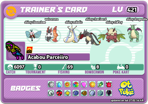 Acabou Parceiiro Card otPokemon.com