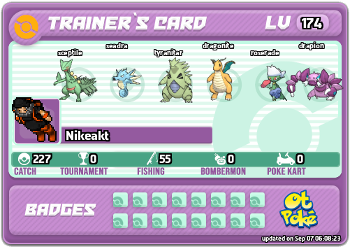 Nikeakt Card otPokemon.com