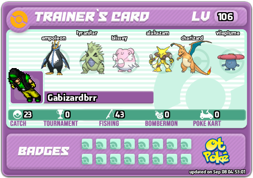 Gabizardbrr Card otPokemon.com