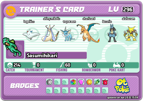 Sasumihikari Card otPokemon.com
