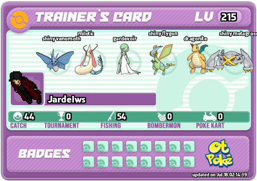 Jardelws Card otPokemon.com