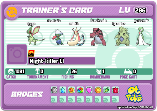 Night-killer Ll Card otPokemon.com