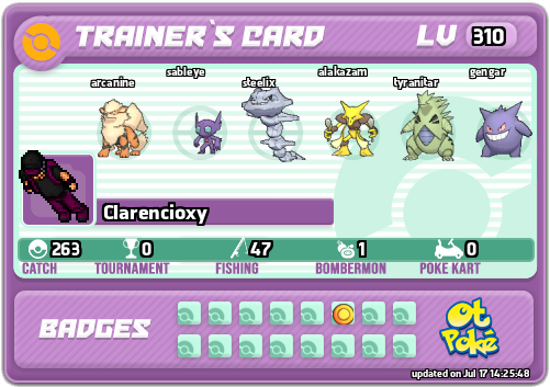Clarencioxy Card otPokemon.com