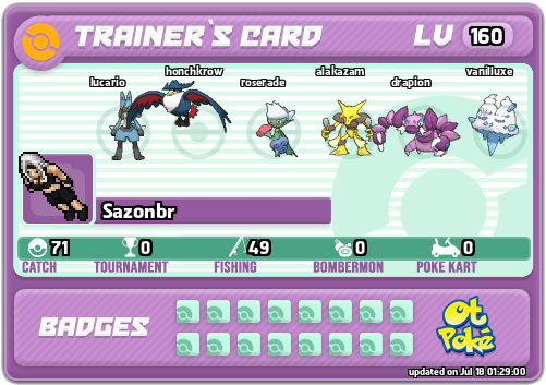 Sazonbr Card otPokemon.com