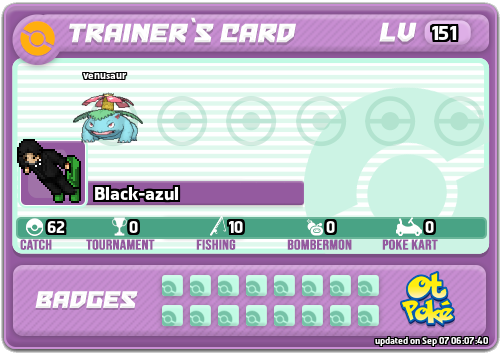 Black-azul Card otPokemon.com