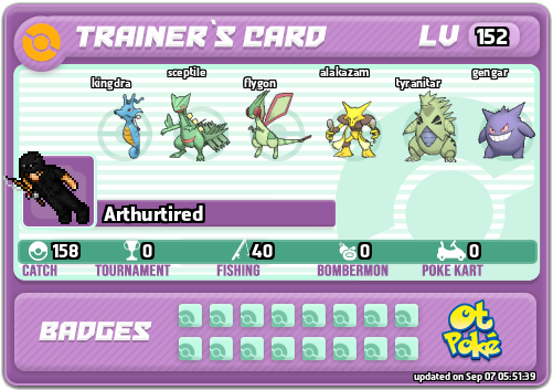Arthurtired Card otPokemon.com