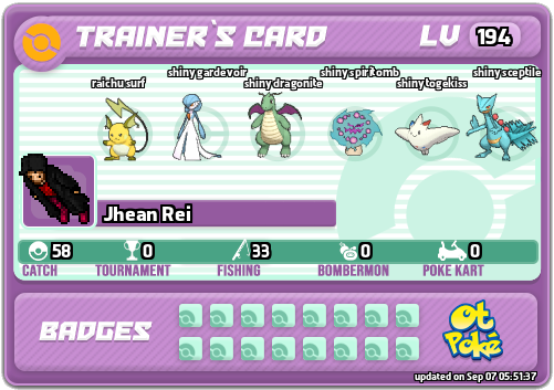 Jhean Rei Card otPokemon.com