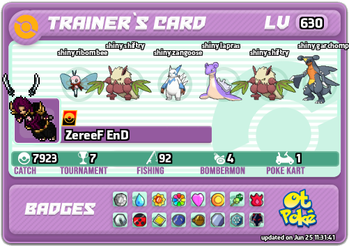 ZereeF EnD Card otPokemon.com