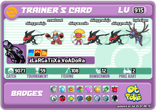 zLaRGaTiiXa VoADoRa Card otPokemon.com
