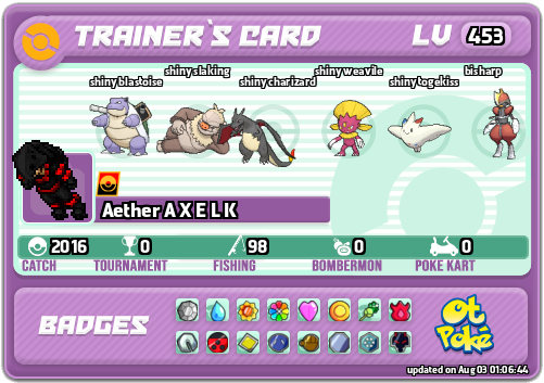 Aether A X E L K Card otPokemon.com