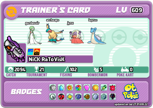 NiCK RaToVisK Card otPokemon.com