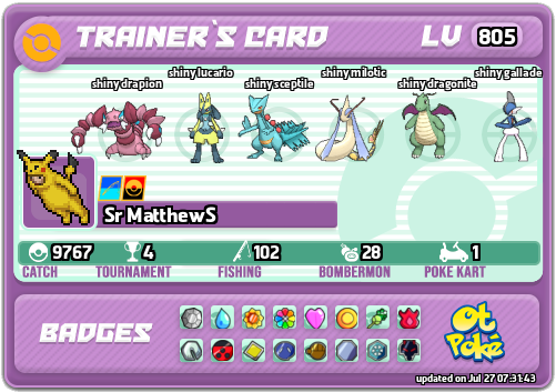 Sr MatthewS Card otPokemon.com