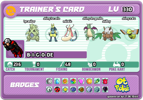 B-I-G-O-DE Card otPokemon.com