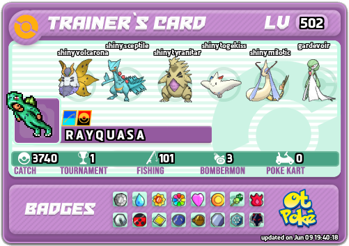 R A Y Q U A S A Card otPokemon.com