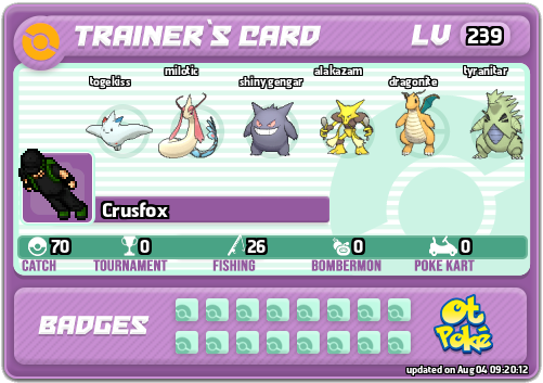 Crusfox Card otPokemon.com