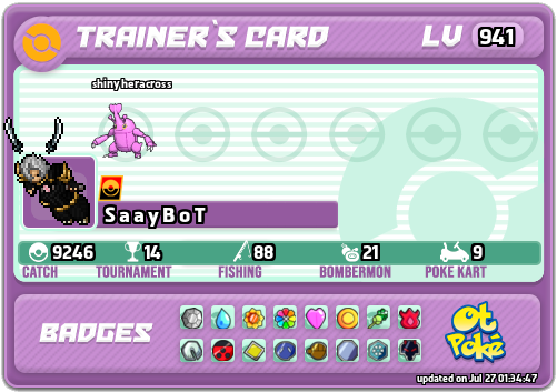 S a a y B o T Card otPokemon.com