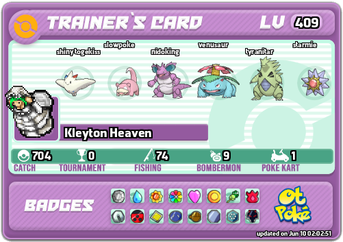 Kleyton Heaven Card otPokemon.com