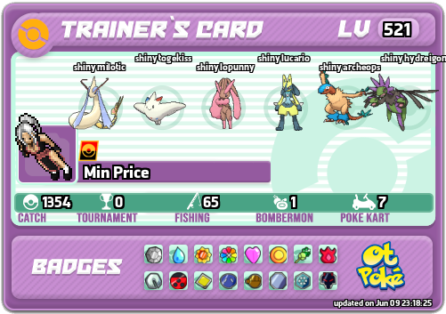 Min Price Card otPokemon.com