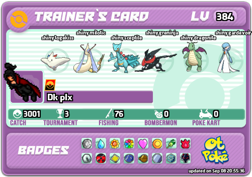 Dk plx Card otPokemon.com