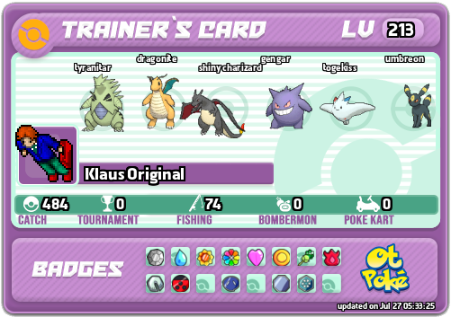 Klaus Original Card otPokemon.com