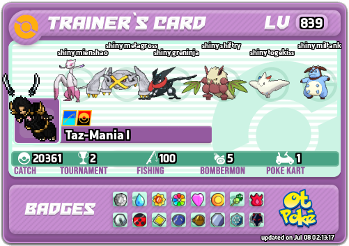 Taz-Mania I Card otPokemon.com