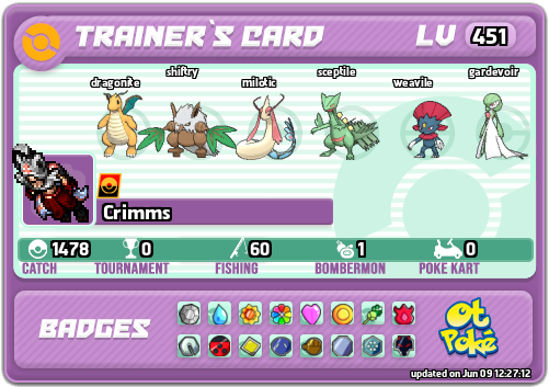 Crimms Card otPokemon.com