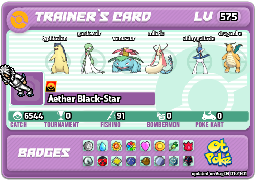 Aether Black-Star Card otPokemon.com