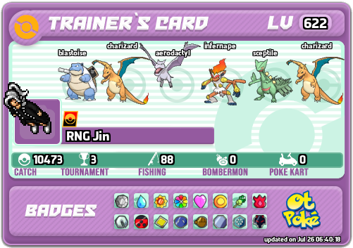 RNG Jin Card otPokemon.com