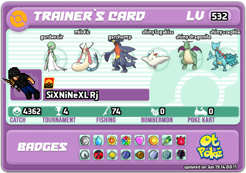 SiXNiNeXL Rj Card otPokemon.com