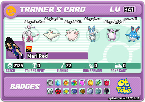 Mari Red Card otPokemon.com