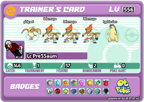 Lc PreSSaum Card otPokemon.com