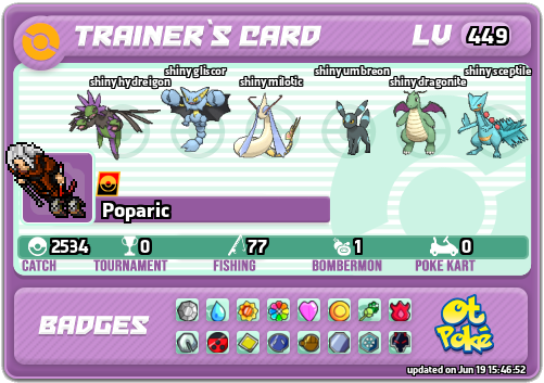 Poparic Card otPokemon.com